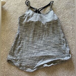 Grey Lulu Lemon open-back tank top. Size 10.